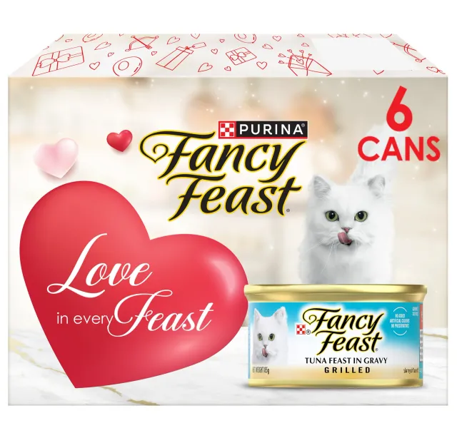 Purina Fancy Feast Grilled Tuna Feast In Gravy Cat Food Value Pack 6 X 85 G