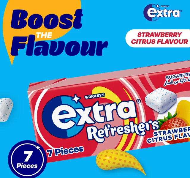 Wrigley S Extra Refreshers Sugar Free Strawberry Citrus 7 Pcs 15 6 G