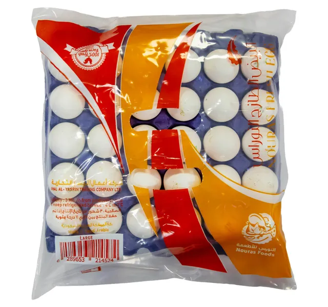 Nouras White Eggs Large 30 Pcs