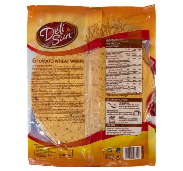 Deli Sun Tomato Wraps 6 Pcs 360 G