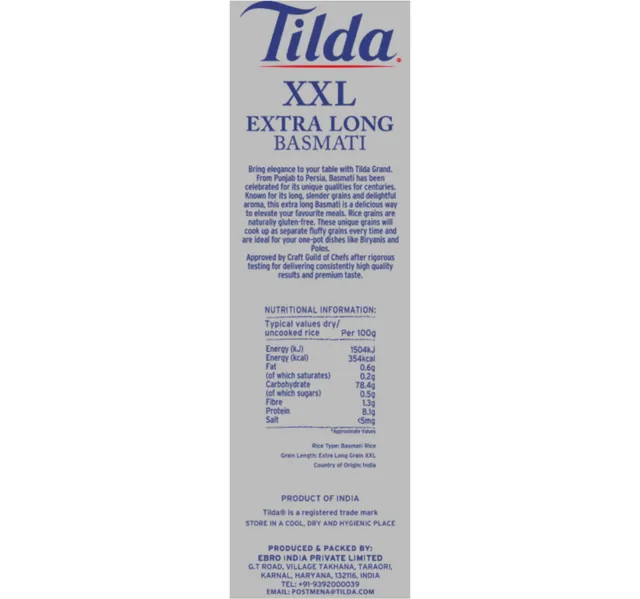 Tilda Grand XXL Extra Long Basmati Rice 5 kg