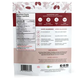 Organic Traditions White Mulberries 227 g