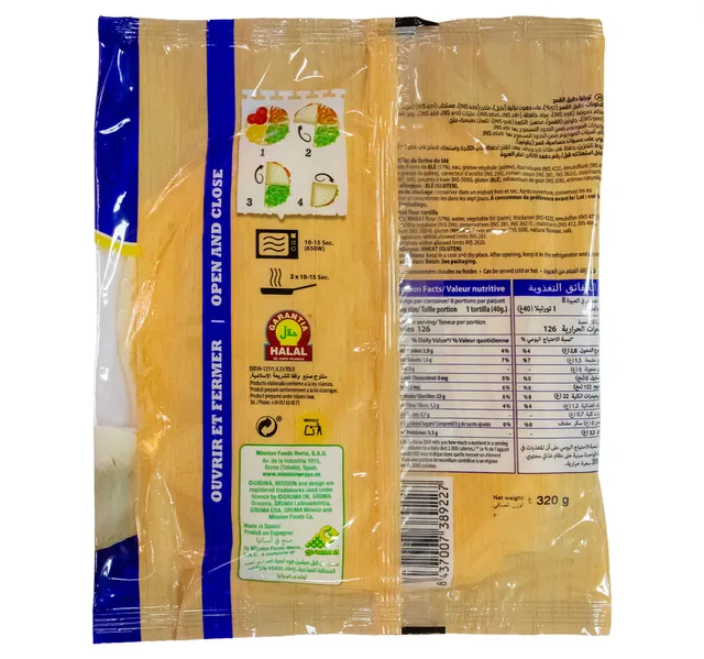 Mission Original Tortilla Wraps 8 Pcs 320 G