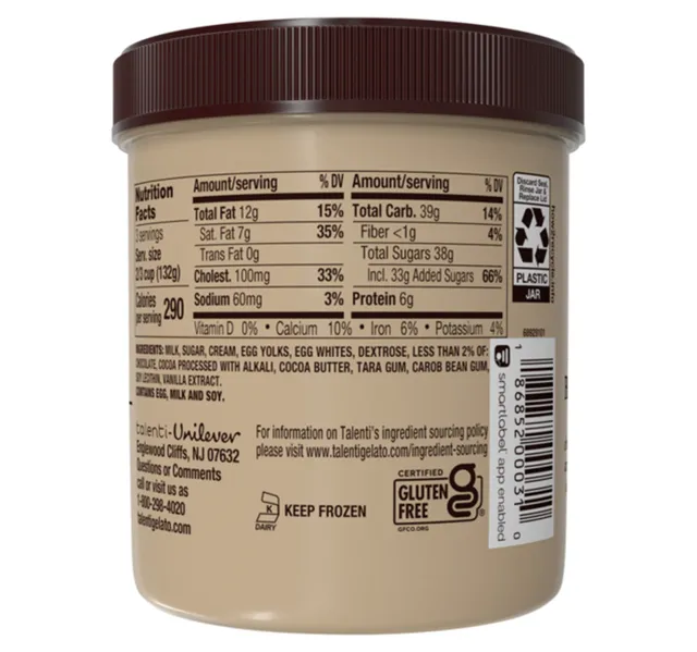 Talenti Belgian Chocolate Gelato 473 Ml