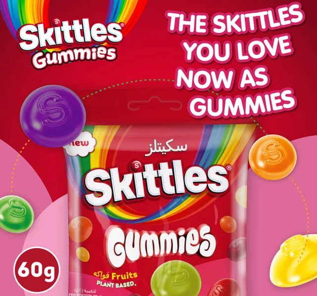 Skittles Plant Based Gummies Fruits Candy 60 g