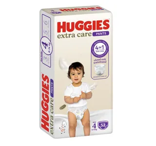 Huggies Extra Care Diaper Pants Size 4 9-14 kg Value Pack 52 pcs
