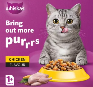 Whiskas Chicken Flavour Dry Cat Food For Adult Cat 1 Years 3 Kg