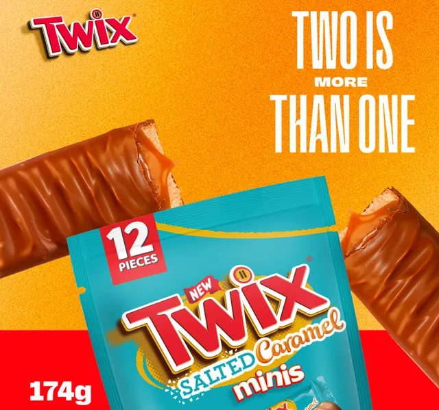 Twix Minis Salted Caramel Chocolate Bar 12 Pcs 174 G