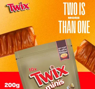 Twix Minis Original Chocolate Bars 10 Pcs 200 G