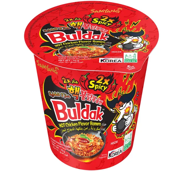 Samyang Buldak 2x Spicy Hot Chicken Flavor Fried Instant Cup Noodles 70 g