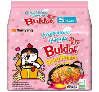 Samyang Buldak Carbonara Spicy Fried Instant Noodles 5 x 130 g