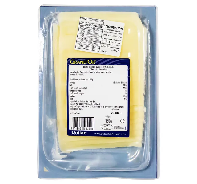Grand'Or Edam Cheese Slices 160 g
