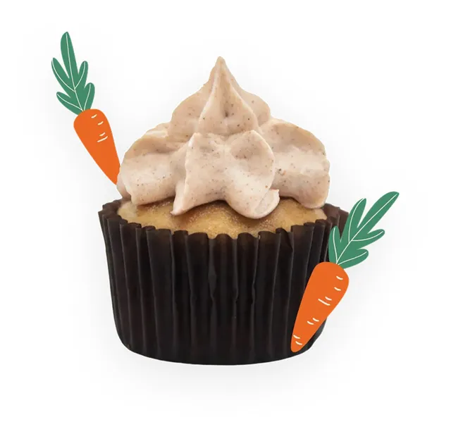 Cravingly Good Plant Based Carrot Mini Cupcakes 12 pcs 300 g