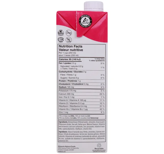 Natura Almond Beverage Unsweetened 946 Ml