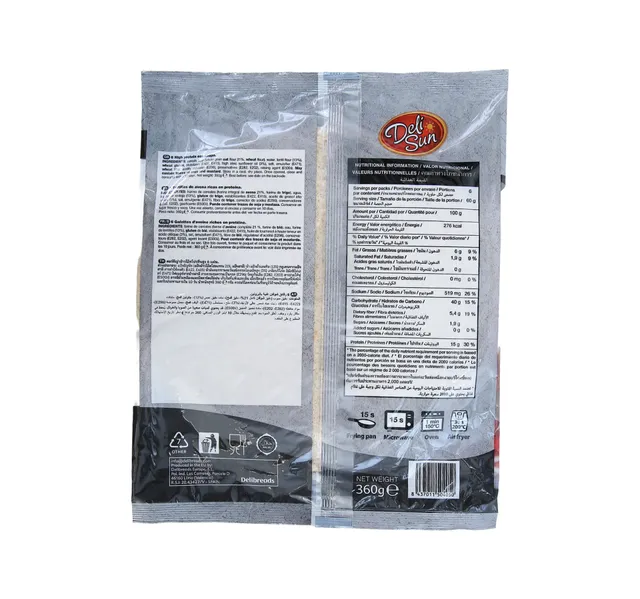 Deli Sun High Protein Oat Wraps 6 Pcs 360 G