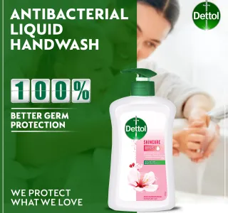 Dettol Skincare Liquid Handwash Pump Rose Sakura Blossom Scent 400 Ml