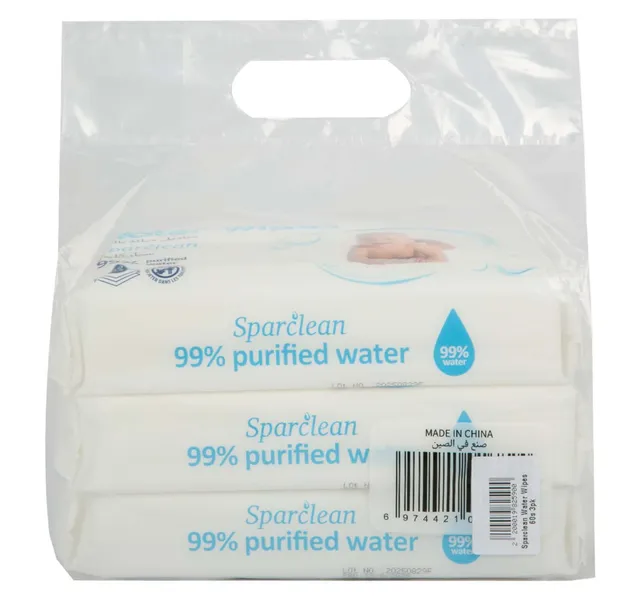 Sparclean Water Wipes 3 X 60 Pcs
