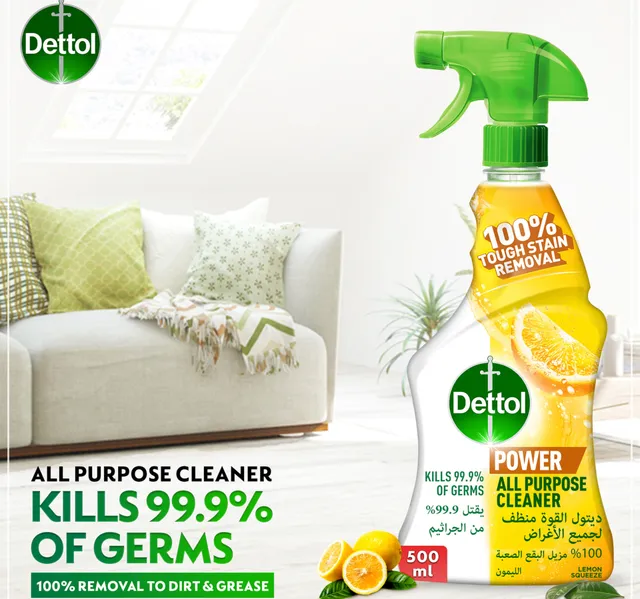 Dettol All Purpose Cleaner Spray Bottle Lemon