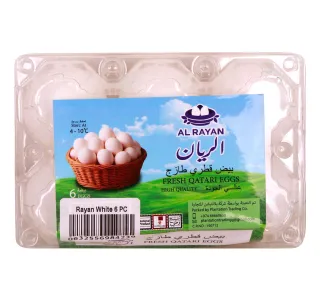 Al Rayan Fresh Qatari White Eggs 6 pcs