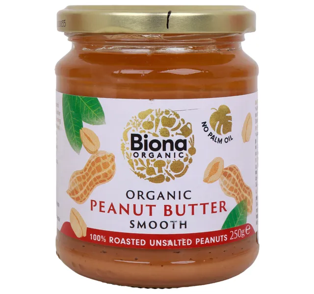 Biona Organic Smooth Peanut Butter 250 g