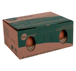 Biomass Free Range Organic Chicken Eggs 6 pcs