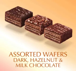 Lindt Assorted Dark, Hazelnut & Milk Chocolate Choco Wafer 138 g