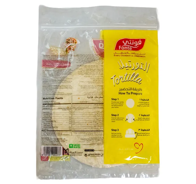 Fonte White Tortilla Wraps 6 Pcs 250 G