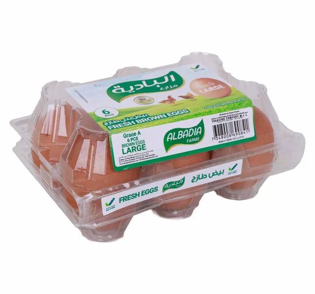 Al Badia Fresh Brown Eggs Large 6 Pcs