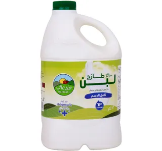 مزاراتي لبان كامل الدسم بروبيوتيك طازج 2 لتر