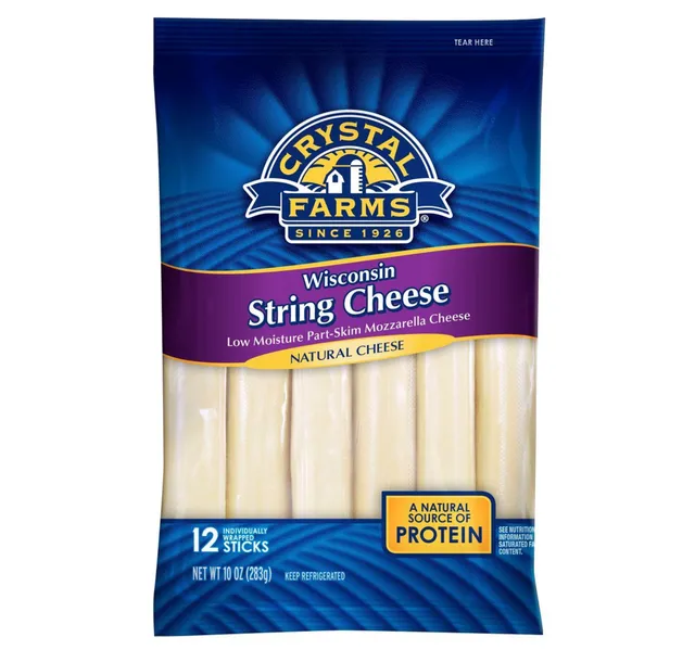 Crystal Farms Wisconsin String Cheese 12 pcs 283 g