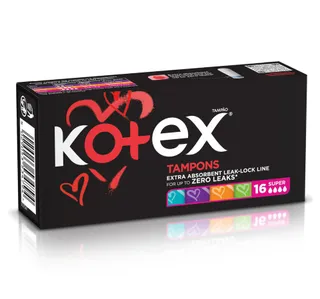 Kotex Tampons Silky Cover Size Super 16 Pcs