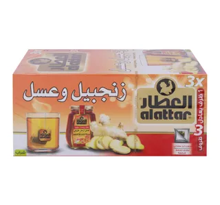 العطار شاي عشبي زنجبيل وعسل 20 كيس شاي