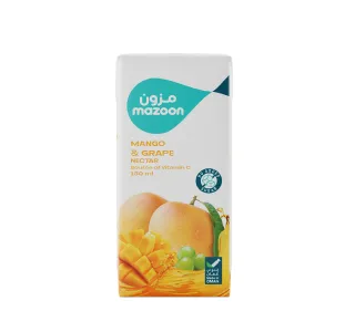 Mazoon No Added Sugar Mango and Grape Nectar 180 ml