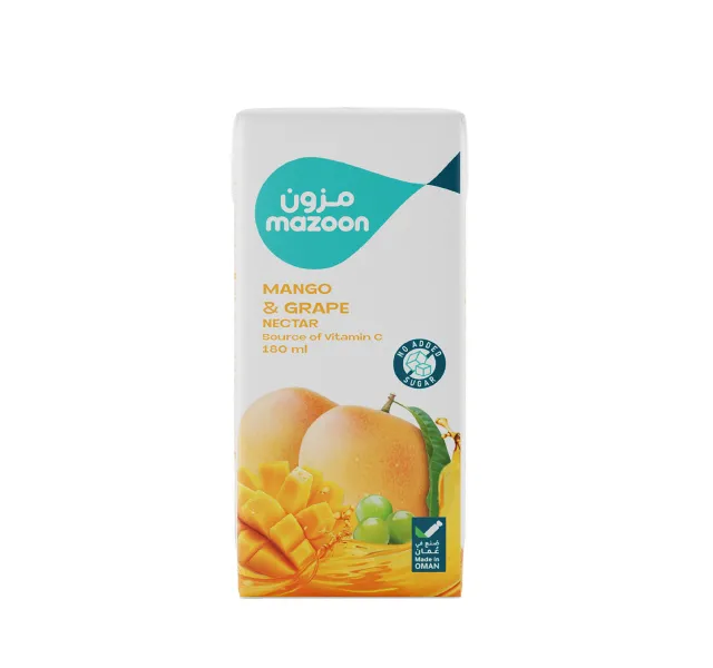 مزون بدون سكر مضاف نكتار مانجو وعنب 180 Ml