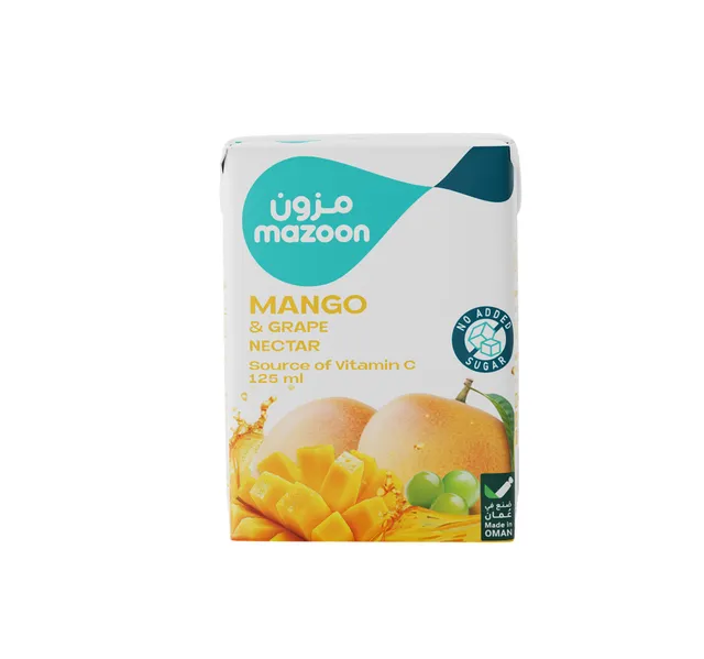 Mazoon No Added Sugar Mango and Grape Nectar 125 ml