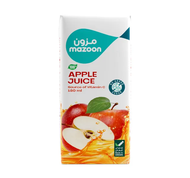 Mazoon No Added Sugar Apple Juice 180 Ml