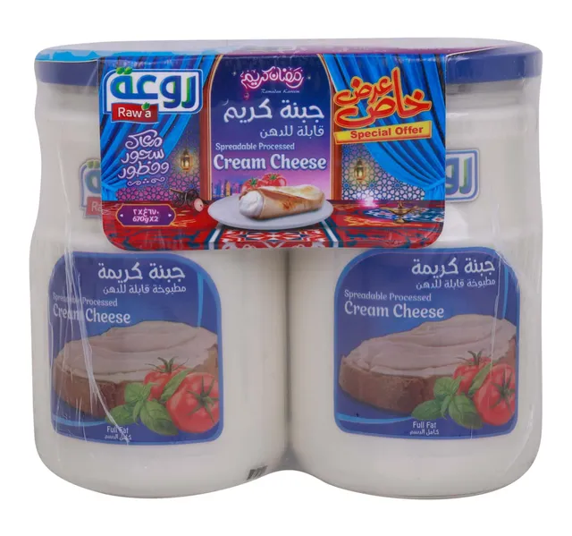 Raw A Spreadable Processed Cream Cheese Full Fat 2 X 670 G