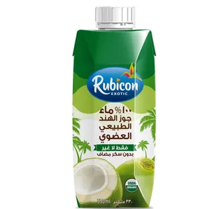 روبيكون ماء جوز الهند العضوي، 330 مل