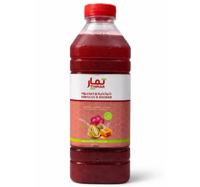 Thimar Hibiscus Baobab Natural Drink Sweetened With Honey 1 Litre