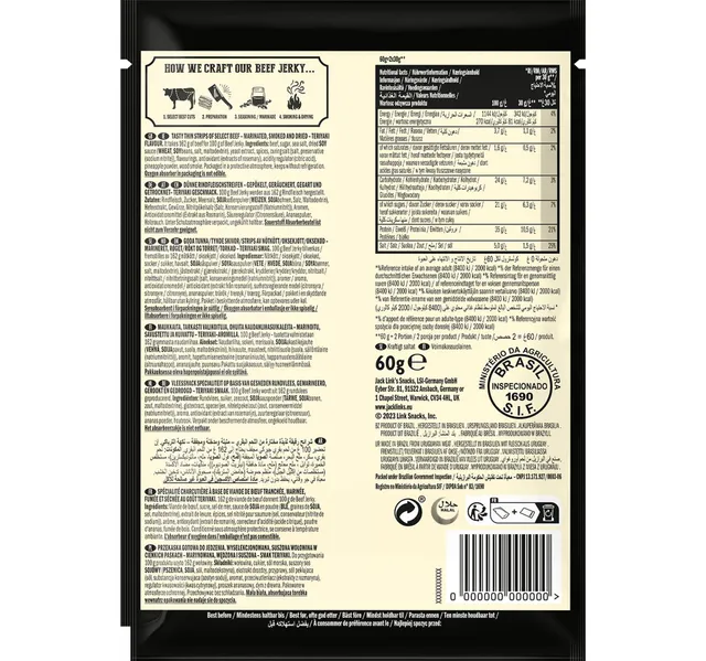 Jack Link S Teriyaki Beef Jerky 60 G