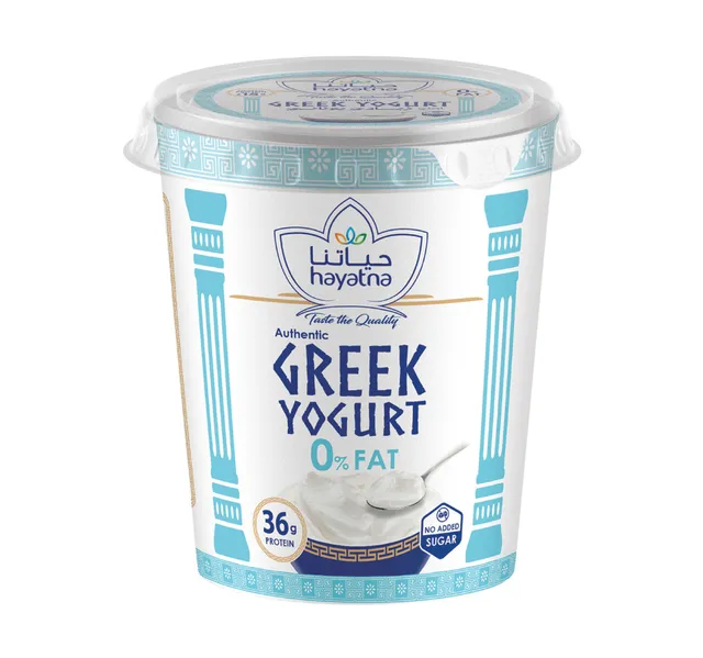 Hayatna 0 Fat Plain Greek Yoghurt 360 G