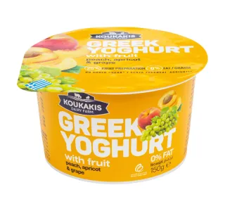 Koukakis Greek Yoghurt With Fruit Peach Apricot Grape 150 G