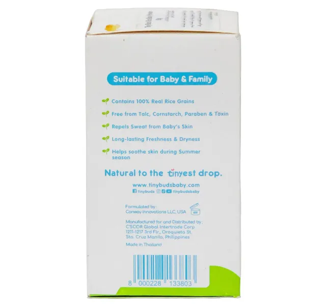 Tiny Buds Talc-Free Rice Baby Powder 50 g