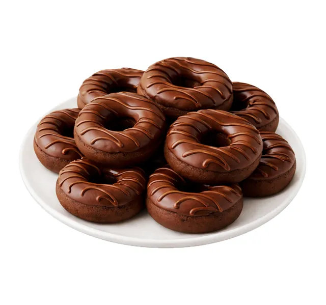 Bake Art LuLu Mini Triple Chocolate Doughnuts 12 pcs