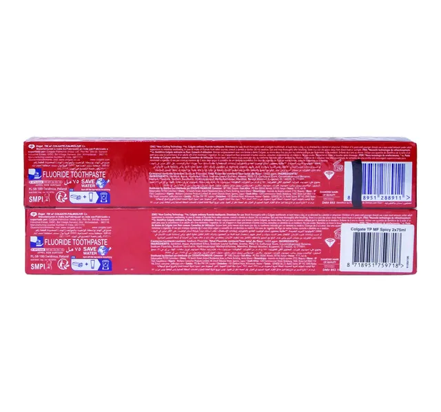 Colgate Max Fresh Cooling Crystal Spicy Toothpaste Value Pack 2 x 75 ml