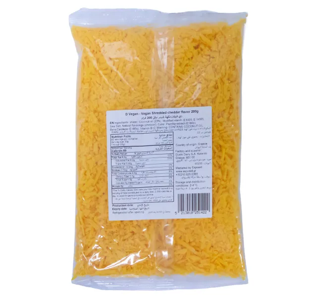 D'Vegan Shredded Cheddar Flavor 200 g