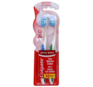 Colgate 360 Optic White Toothbrush 2 pcs