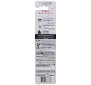 Colgate Brilliant Star Charcoal Toothbrush Medium 2 Pack