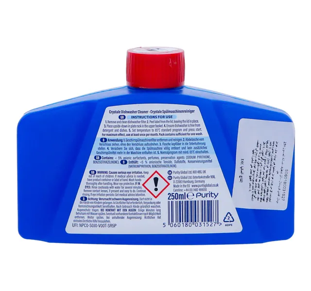 Crystale Dishwasher Cleaner 250 Ml