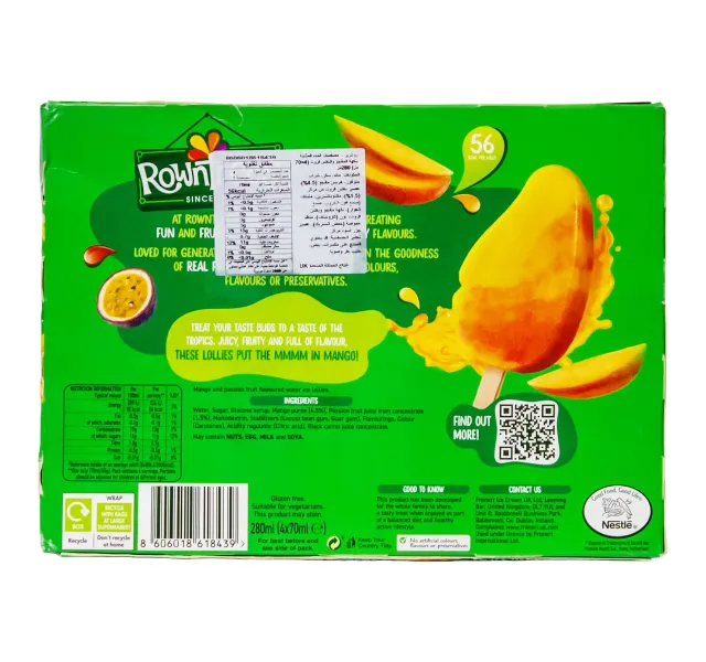 Rowntree's Mango & Passionfruit Ice Lollies 4 x 70 ml